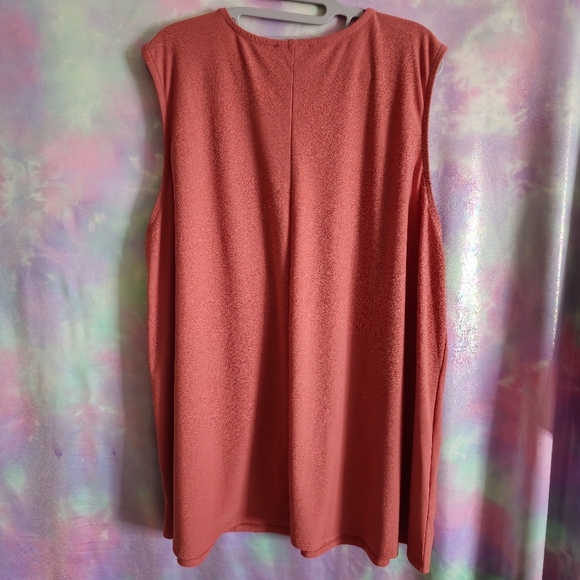 Lily Morgan Women's Terracotta Lace Up Top Size 3X - Picture 4 of 6